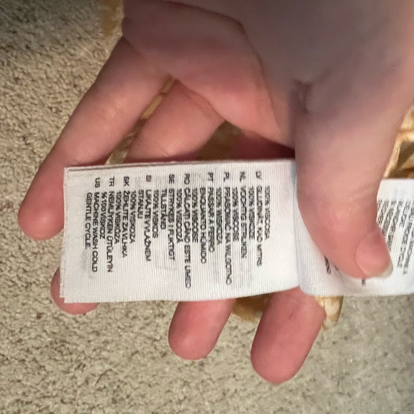 &Other Stories Capsule Yellow Floral Wrap Flowy Midi Kimono Wedding Guest Dress - Picture 10 of 10